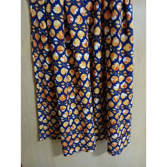 Lularoe Women’s Size Med Amelia Dress Fit & Flare Black Mustard Red Floral(Tulip - Picture 5 of 16